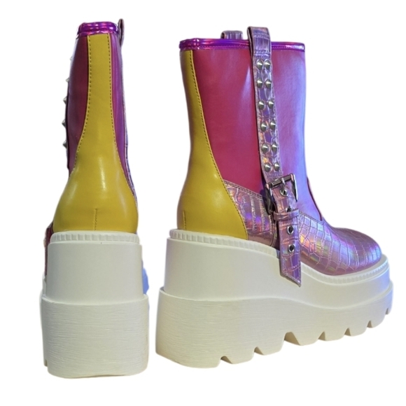 Cape Robbin  Colorful Platform Ankle Boots - Picture 5 of 14